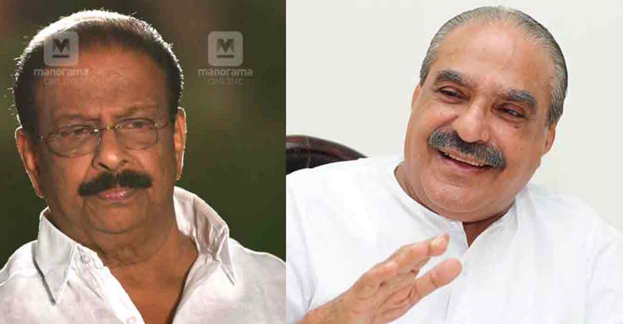 K Sudhakaran and the late KM Mani