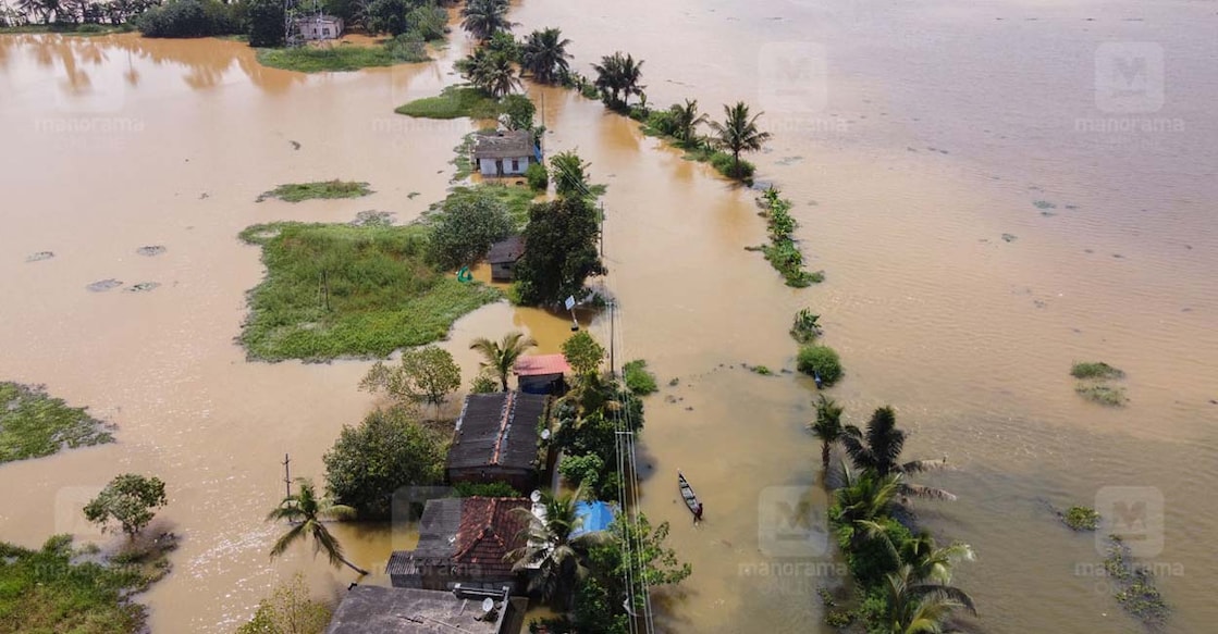 When a flash flood upended lives in Kuttanad. Photo: Manorama