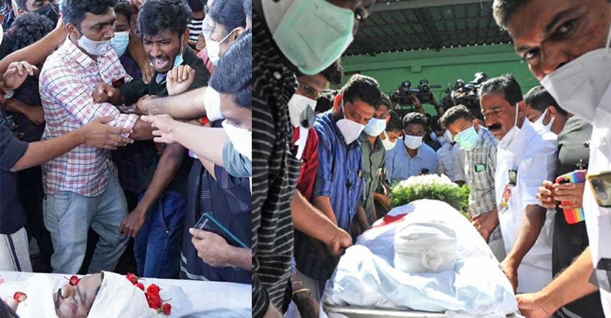 Dheeraj The public pay homage to Dheeraj Rajendran. Photo: Manorama