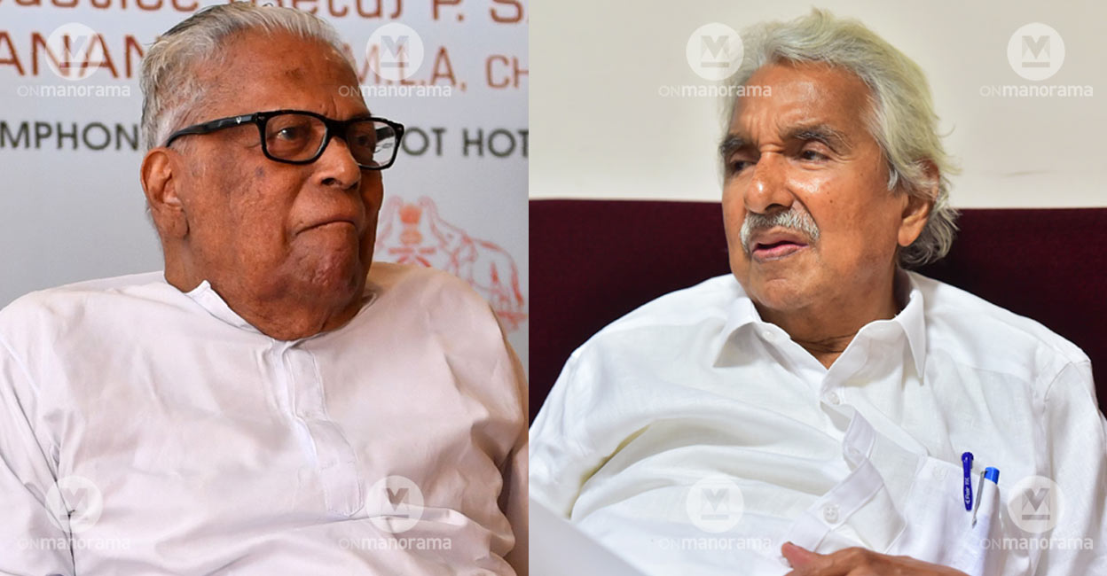 Former Chief Minister V S Achuthanandan (left) and his successor Oommen Chandy. File photo: Manorama