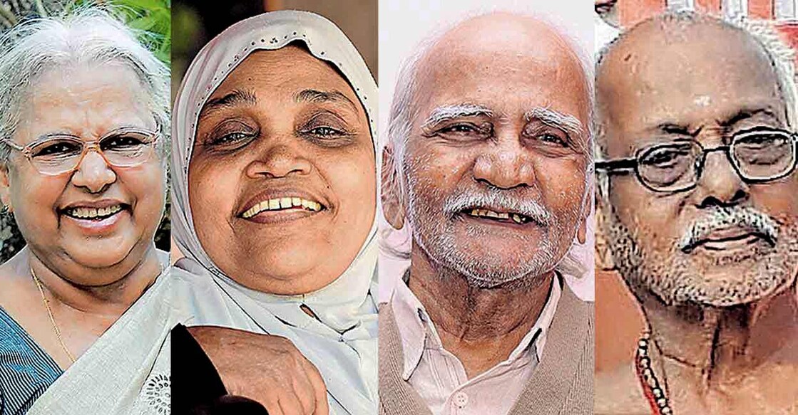 Dr Sosamma Iype, KB Rabiya, P Narayana Kurup, and Unny Gurukkal.