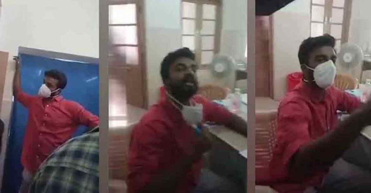 Screengrab Screengrab of the incident that took place inside the casualty of the medical college that was captured on mobile phone by a bystander.