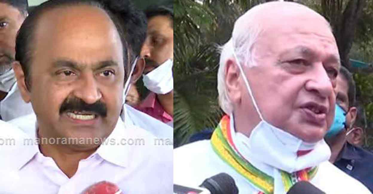 Leader of Opposition, VD Satheesan and Kerala Governor Arif Mohammed Khan.