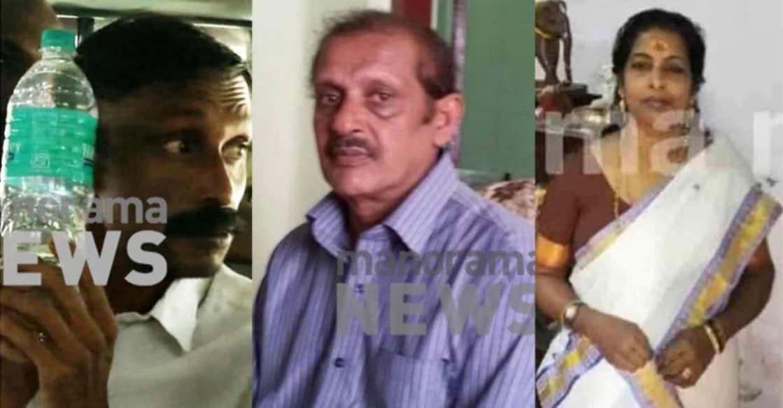 Shafi (left), Bhagaval Singh (middle) and Laila (right), the accused in the case. Photo: Manorama Online. 