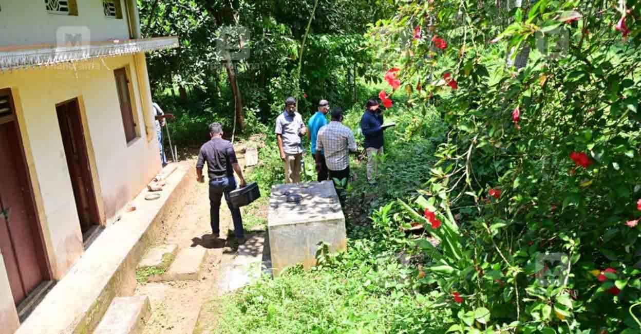 pathanamthitta-black-magic Police and Revenue officials are at Singh's house to exhume both bodies. Photo: Nikhil Raj/ Manorama