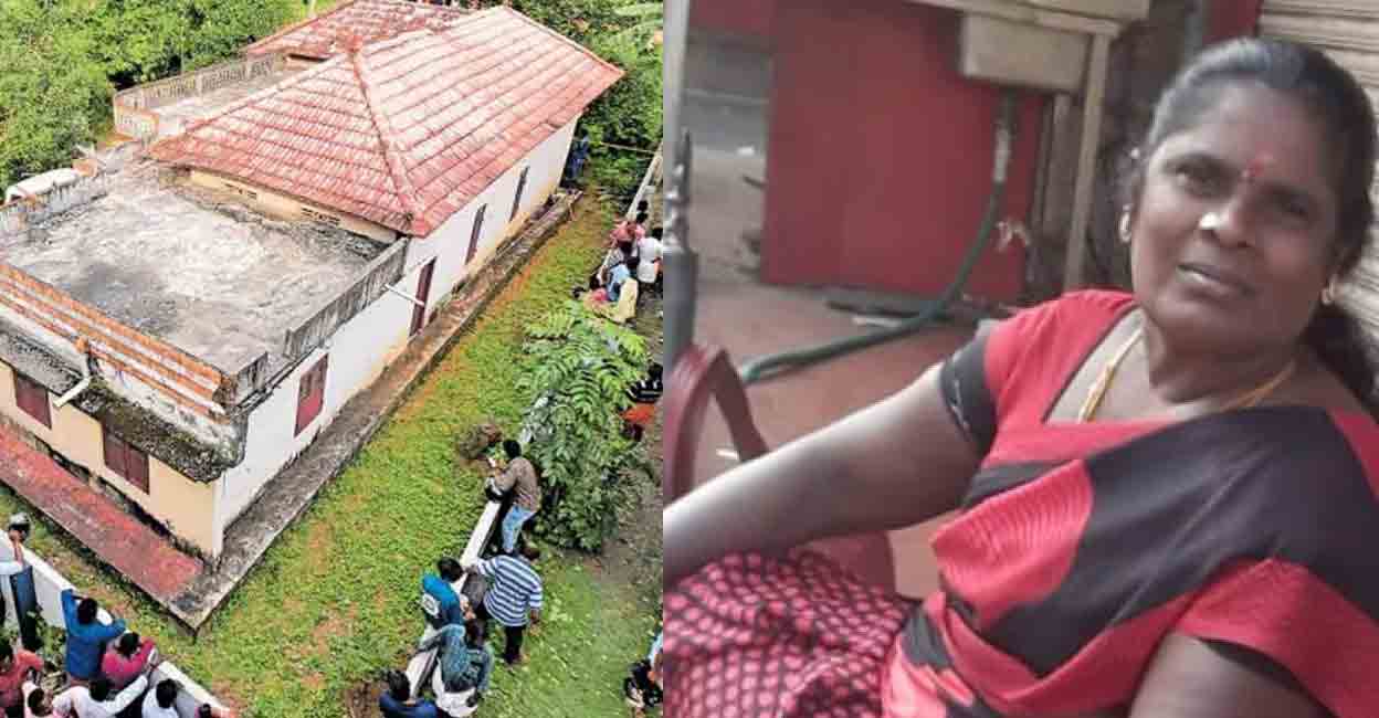 Padmam (R), a native of Dharmapuri in Tamil Nadu, was residing in a single room of a lodge at Fathima Mata Church Road that housed migrant labourers. Photo: Manorama News
