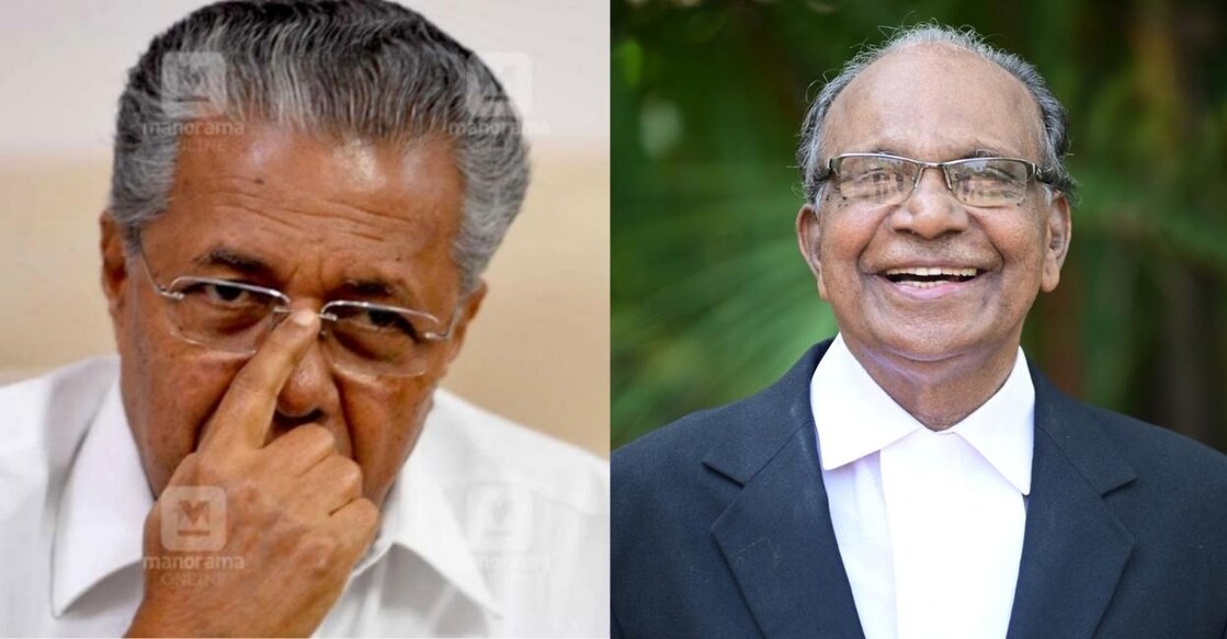 Chief Minister Pinarayi Vijayan; Adv CK Sreedharan. Photo: Manorama