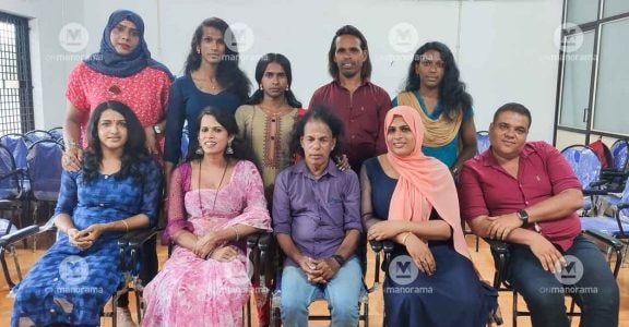 Trans_group: Transgender women pose for photograph during their dance training at Kanhangad Block Panchayat office. Manorama Trans_group: Transgender women pose for photograph during their dance training at Kanhangad Block Panchayat office. Manorama