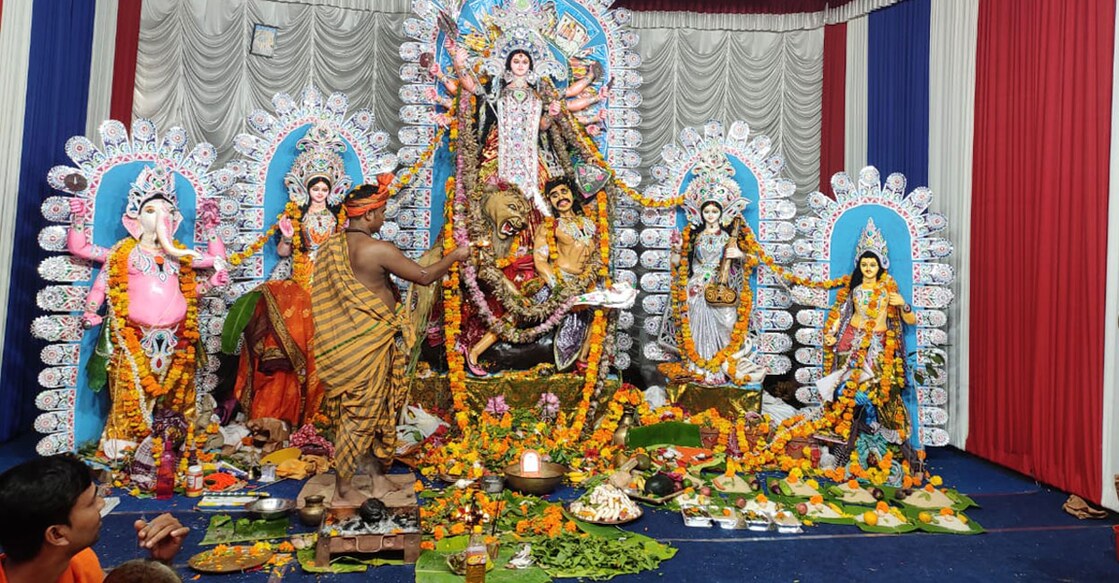 From the Durga Puja pandal at Panampilly Nagar in Kochi on Tuesday. Photo: Special arrangement 