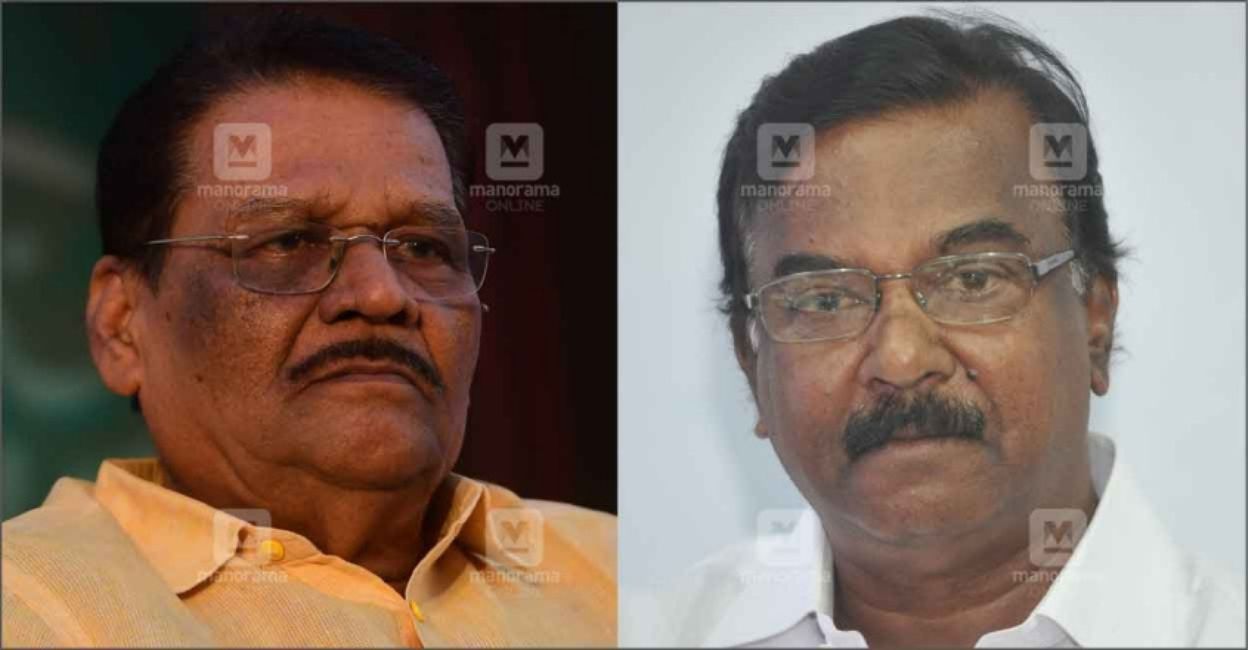 Ismail (left) will relinquish his membership of the National Executive Samitias he has crossed 75 years of age and Divakaran (right) is not even a party congress delegate. Photo: Manorama Online. 