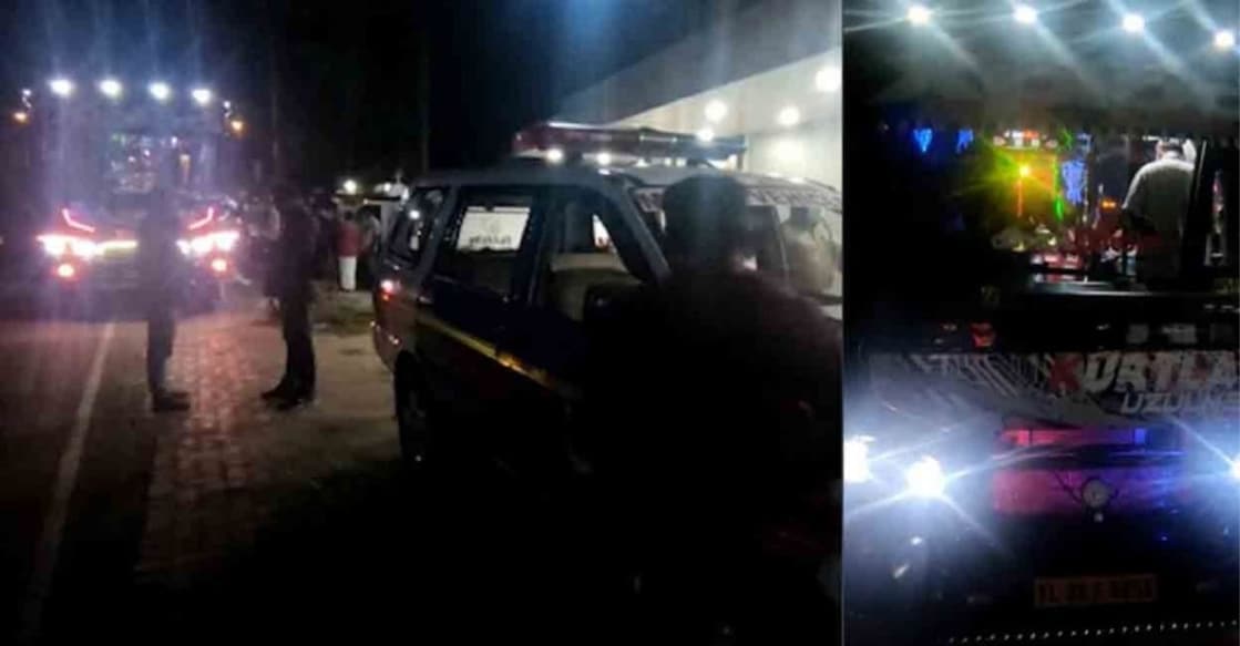 Apparently, the college had not informed the regional transport office or submitted the required documents and sent the vehicle for checks. Photo: Manorama Online. 