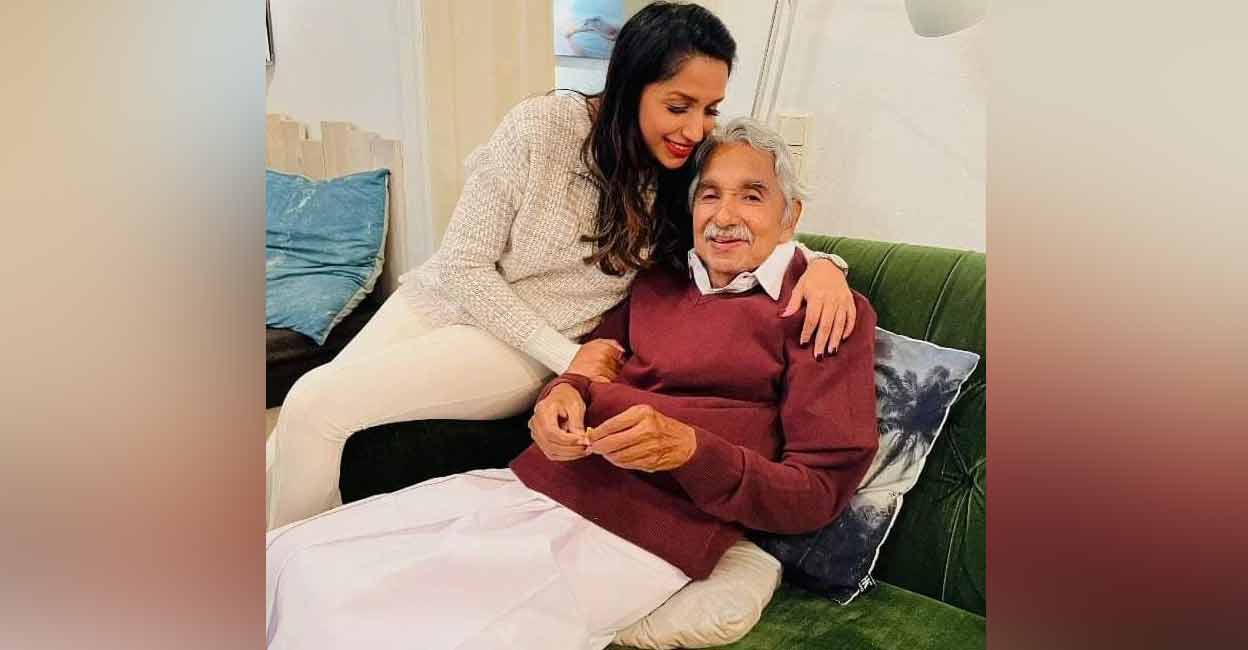 Oommen Chandy Oommen Chandy with his daughter Achu Oommen. Photo: Special arrangement