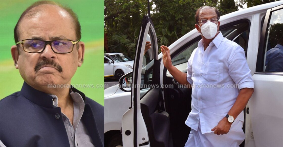tariq-sudhakaran Congress general secretary Tariq Anwar; KPCC president K Sudhakaran. Photo: Manorama News
