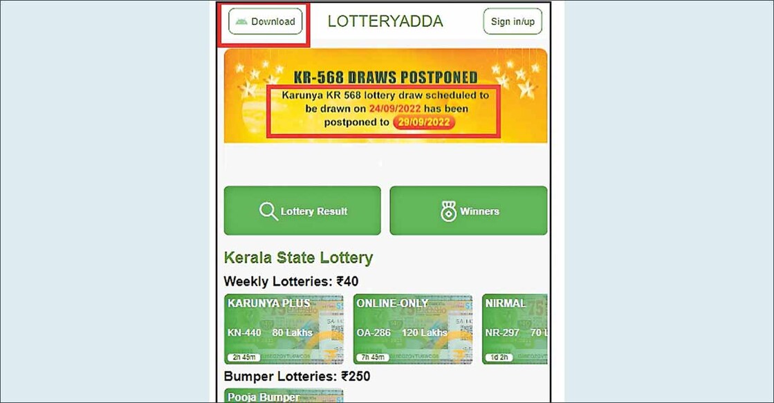  Two apps on Google Play Store are reportedly carrying out fake sales in the name of Kerala Lottery. 