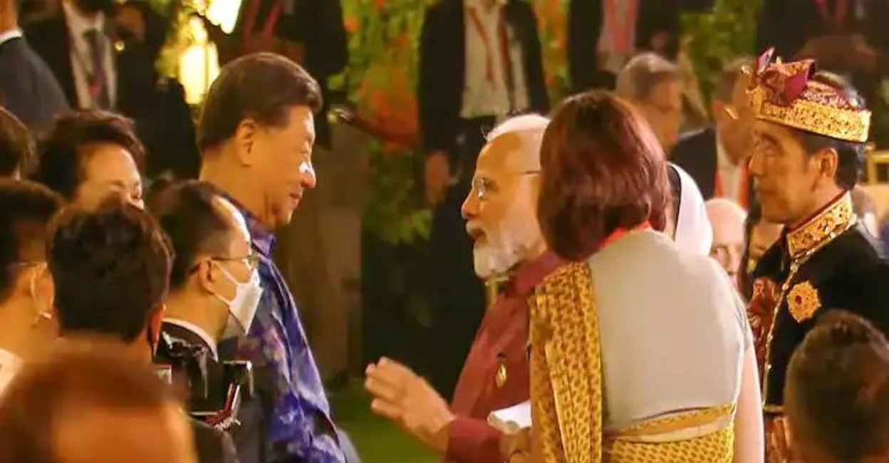 When Prime Minister Narendra Modi met Chinese President Xi during G-20 summit in Bali, Indonesia. Photo: Agency When Prime Minister Narendra Modi met Chinese President Xi during G-20 summit in Bali, Indonesia. Photo: Agency