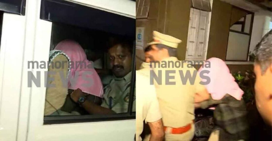 Malayankeezhu native Santhosh was arrested and questioned at Peroorkada police station. Photo: Manorama Online. 