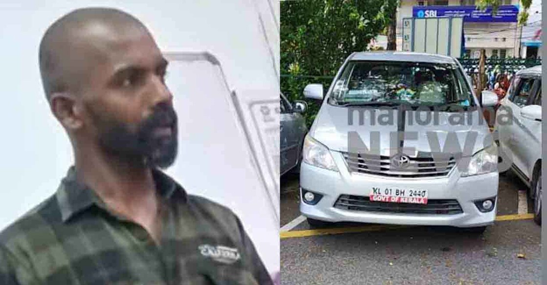 Santhosh had allegedly molested a lady doctor while she was on her morning walk in the museum compound in Thiruvananthapuram. Photo: Manorama News