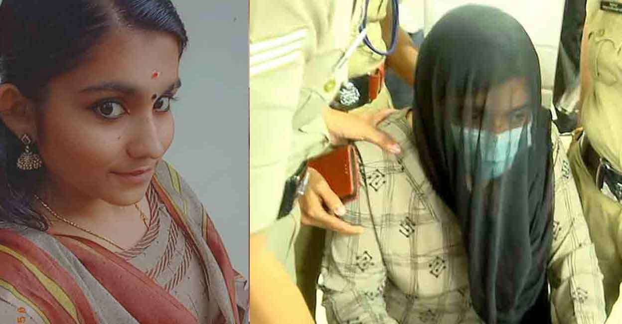 Greeshma is accused of poisoning to death her 23-year-old male friend Sharon Raj after he refused to break up with her.