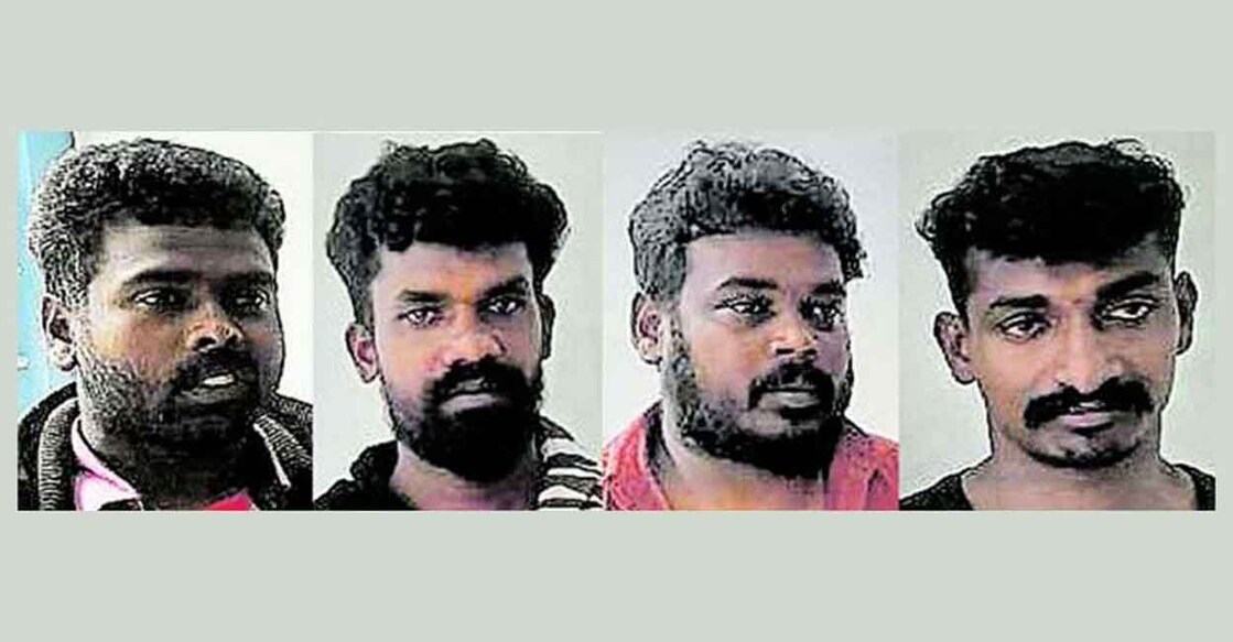 Munnar New Colony natives S John Peter (25), J Thomas (31), R Chinnappa Raj (34), and Rajiv Gandhi Colony native R Manikantan (33) were arrested following the incident. 
