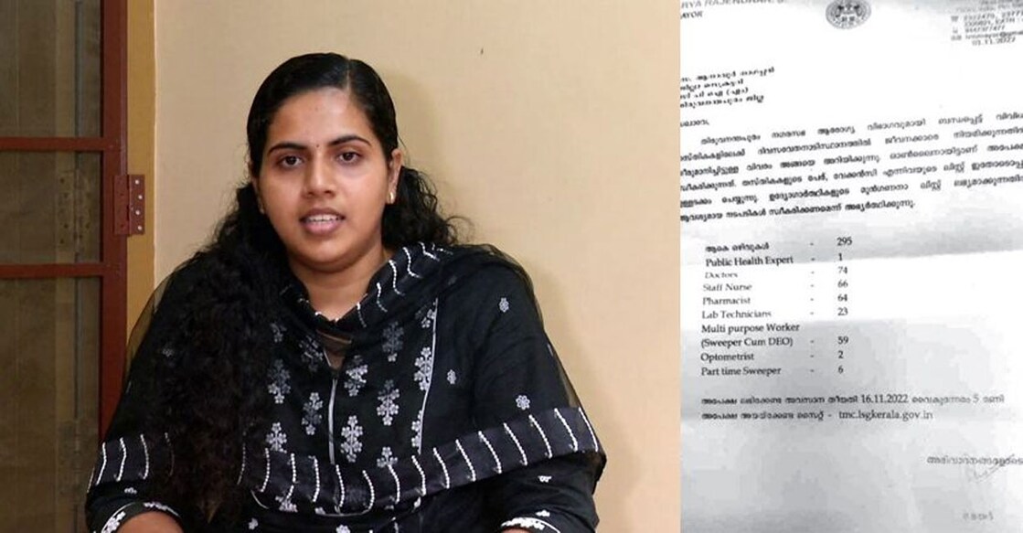 Thiruvananthapuram Mayor Arya Rajendran,  the controversial letter circulated in  Arya Rajendran's name 