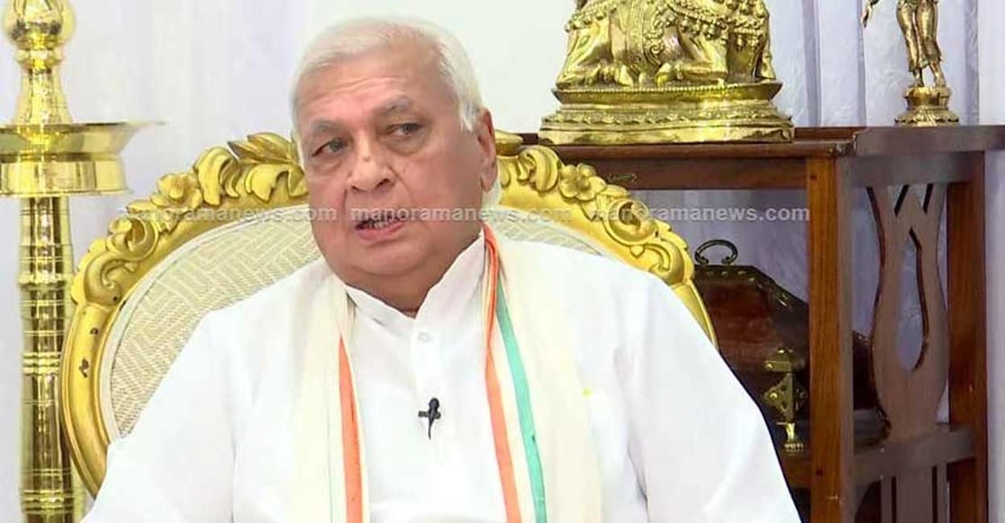 Governor Arif Mohammed Khan during his interview with Manorama News. Screengrab: Manorama News.
