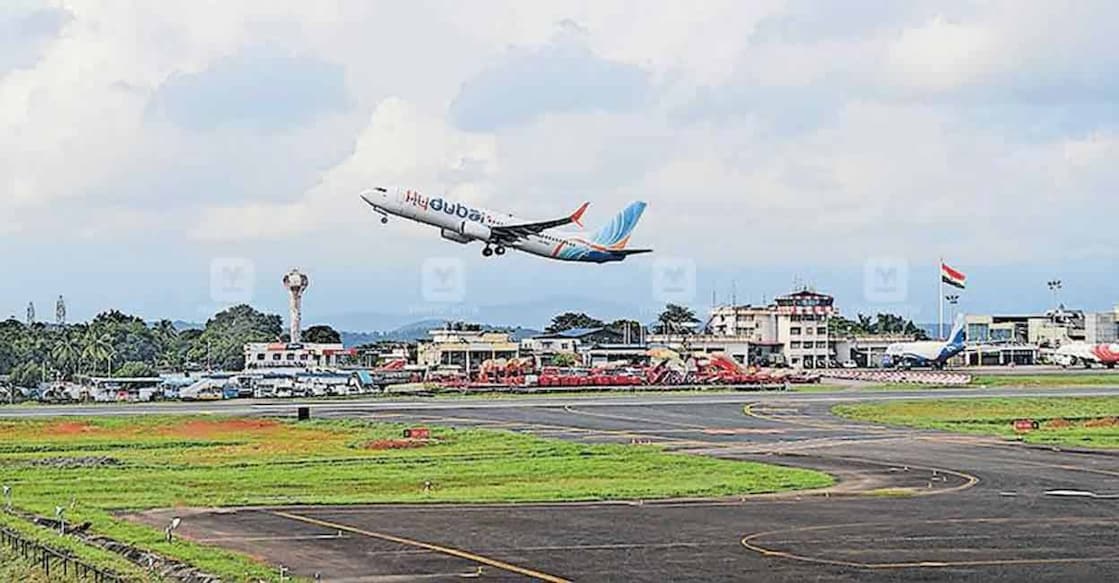A flight takes off from the Karipur International Airport. File photo: Manorama