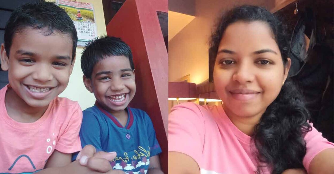 Anju Ashok (right) and her children Jeeva and Jhanvi were murdered at Kettering in the United Kingdom Thursday. Photo: Special arrangement 