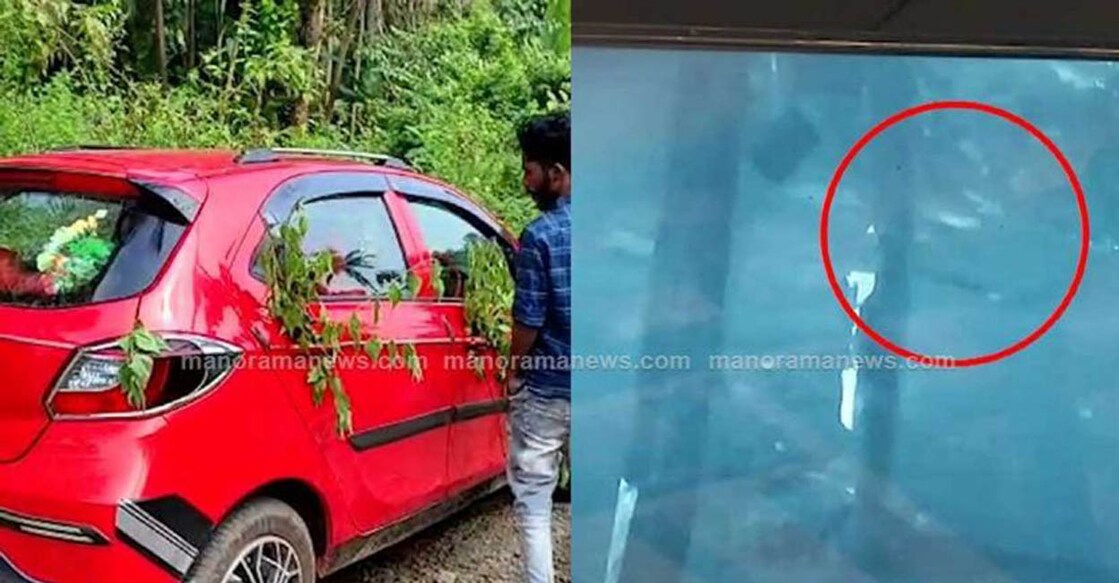 kasaragod-main The car that hit Sreejith | Photo: Manorama