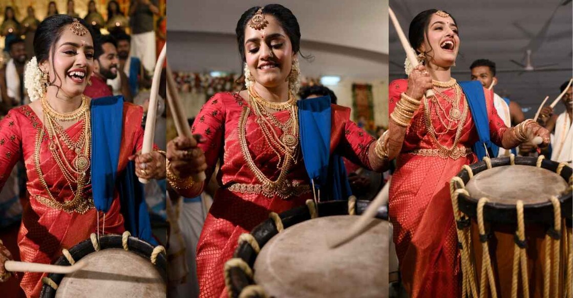 Shilpa – a Malayali engineer based in Abu Dhabi - won the internet on the day of her wedding when she played the chenda to a roaring applause