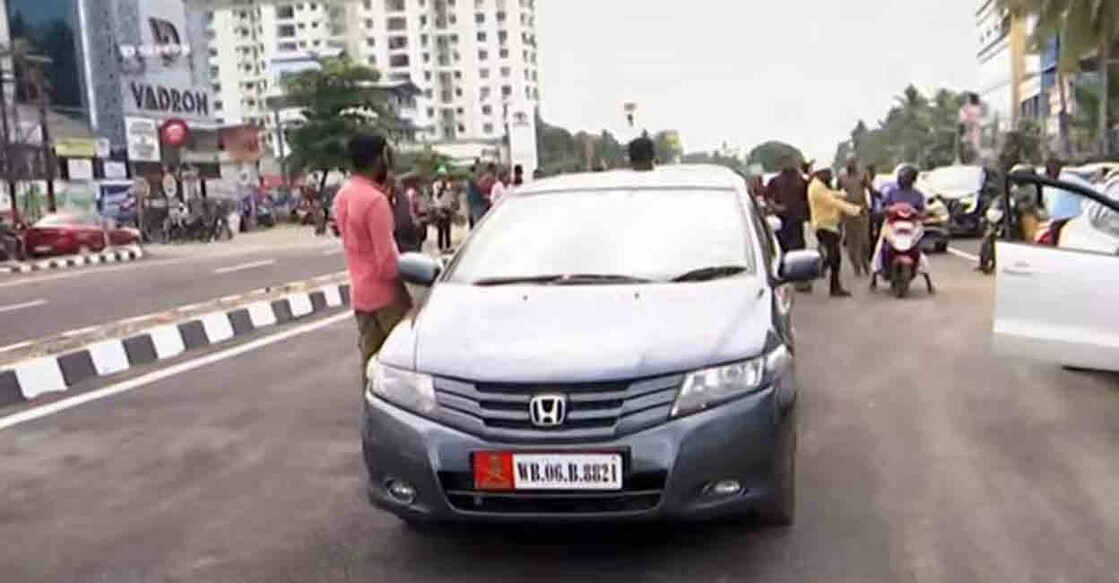The newly-constructed elevated highway in Kazhakootam. Screengrab: Manorama News