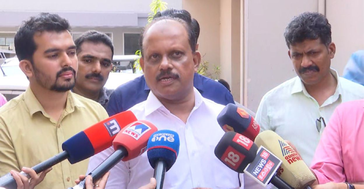 Ports Minister Ahammed Devarkovil talking to the media on Sunday. Photo: Manorama News