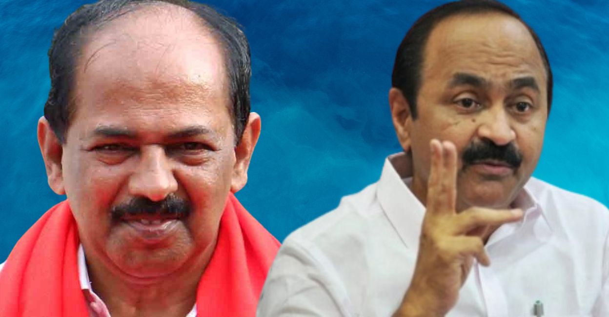 Minister GR Anil; Opposition Leader VD Satheesan. Design: Canva