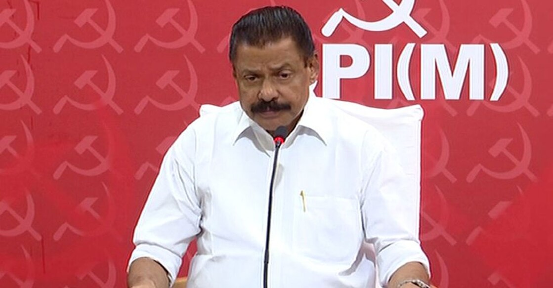 M V Govindan during a press meet in Thiruvananthapuram. Photo: Manorama