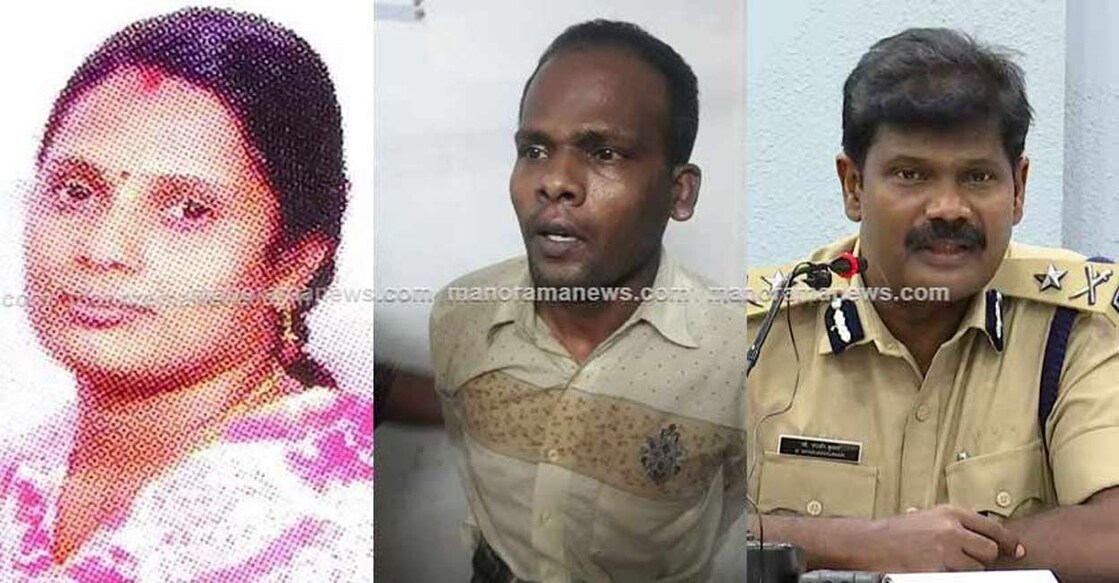 Vineetha Vijayan (left), Rajendran (centre) and Thiruvananthapuram City police commissioner Sparjan Kumar. 
