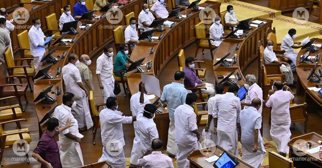 Kerala assembly adjourned after UDF protest over Cherian's anti-Constitution comments