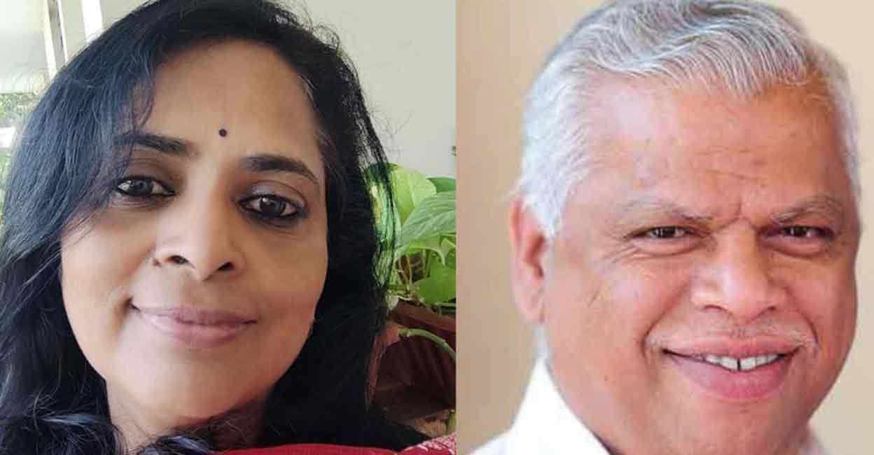 Asha Lawrence and MV Jayarajan.