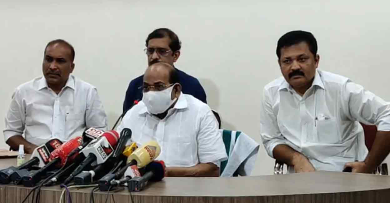 CPM state secretary Kodiyeri Balakrishnan with former LJD members, including its former state general secretary Shaik P Harriz at a press conference in the AKG Centre in Thiruvananthapuram on Friday. Facebook screengrab/@CPIMKerala