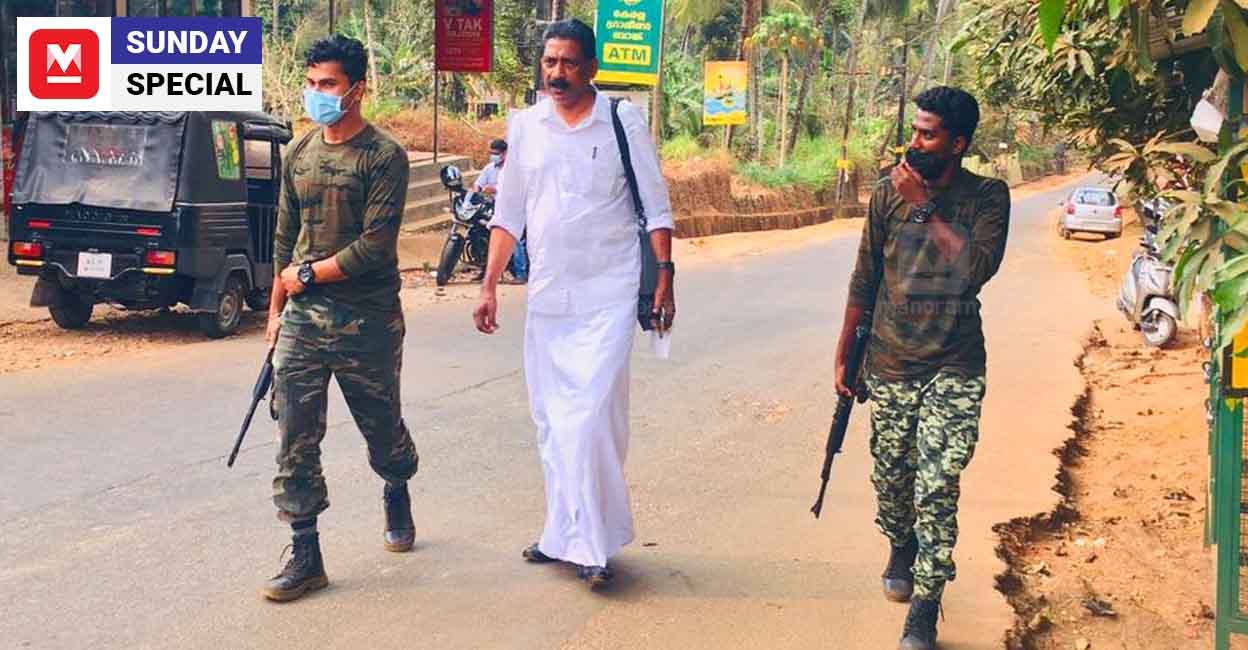 In Kozhikode, K Sunil, the president of Chakkittapara panchayat, a hilly area bordering Wayanad, has been under the protection of Thunderbolts, the elite, anti-Maoist commando division of the Kerala police.