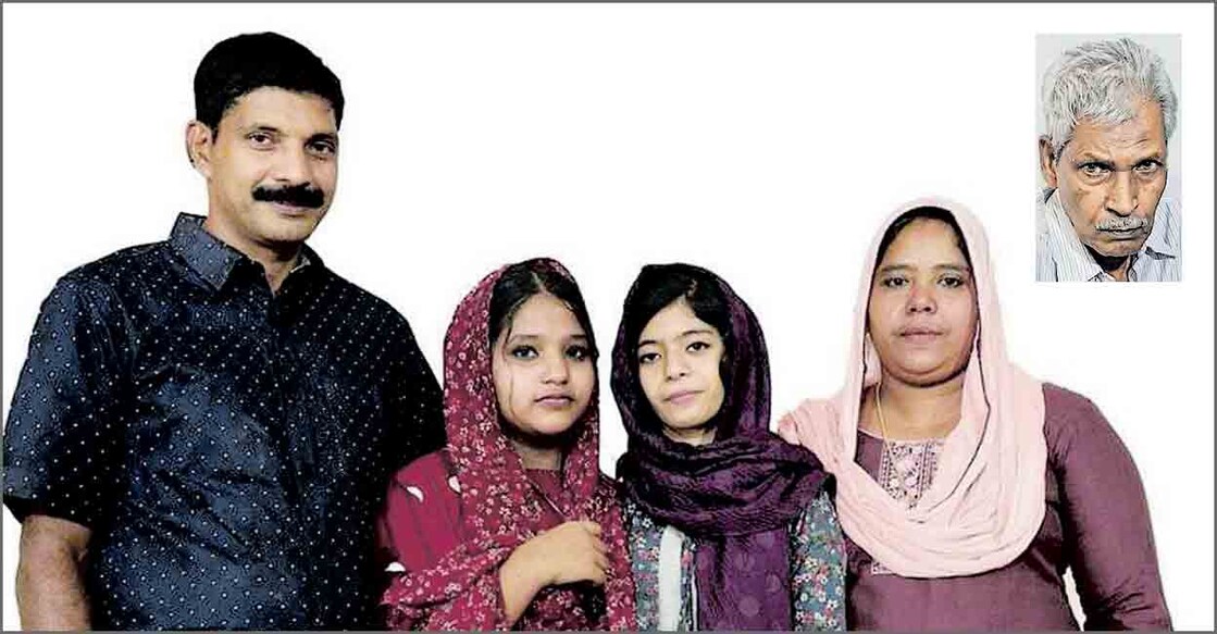 (1) മുഹമ്മദ് ഫൈസൽ, ഭാര്യ ഷീബ, മക്കളായ മെഹ്റിൻ, അസ്ന. (2) ഹമീദ് 