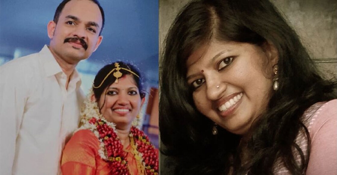 N Shruti and her husband Anish Koyadan