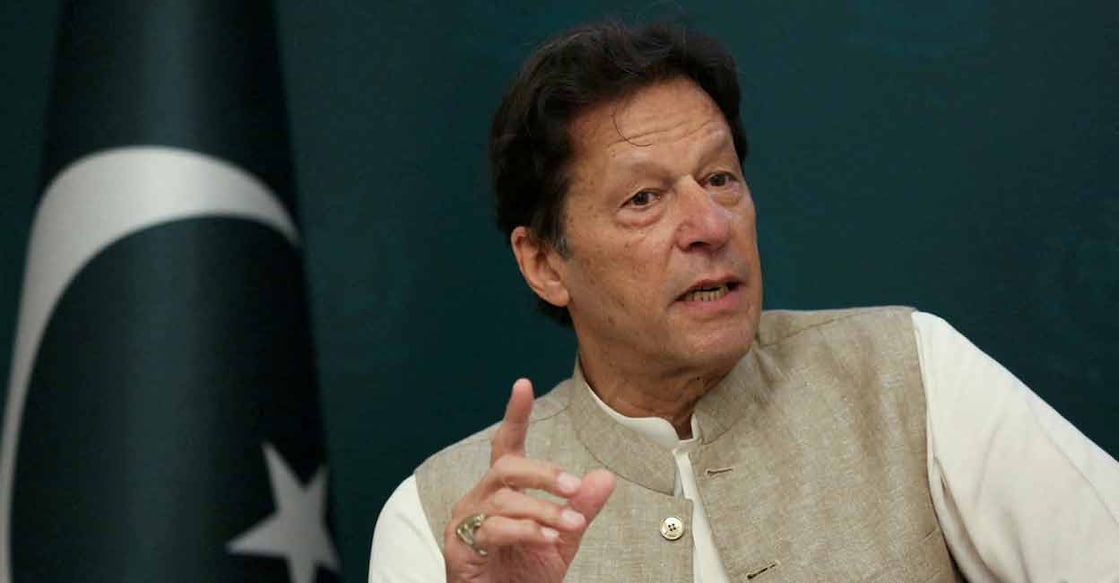 Pakistani Prime Minister Imran Khan speaks during an interview with Reuters in Islamabad, Pakistan June 4, 2021. REUTERS/Saiyna Bashir/File Photo