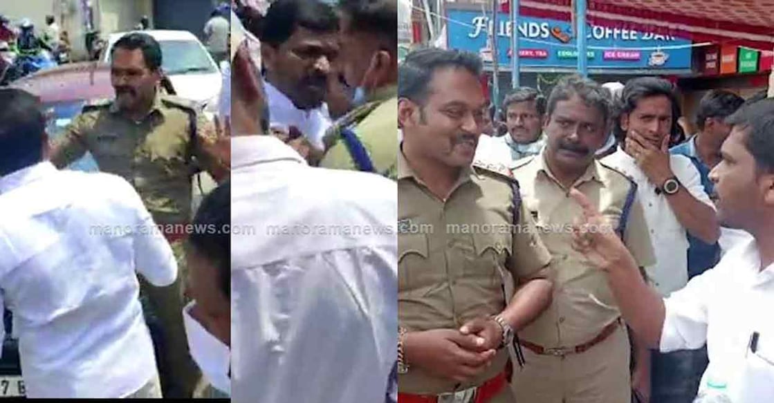 Devikulam MLA push A screengrab of the incident.