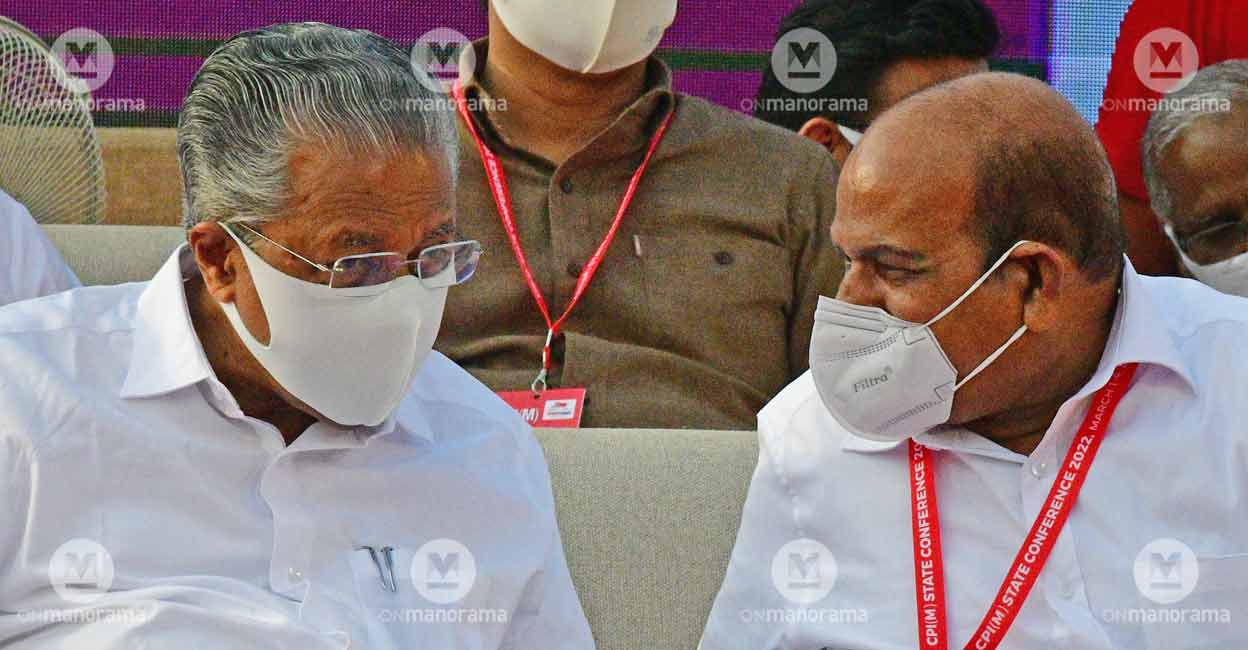 Pinarayi, Kodiyeri Chief Minister Pinarayi Vijayan with CPM State Secretary Kodiyeri Balakrishnan. Photo: EV Sreekumar