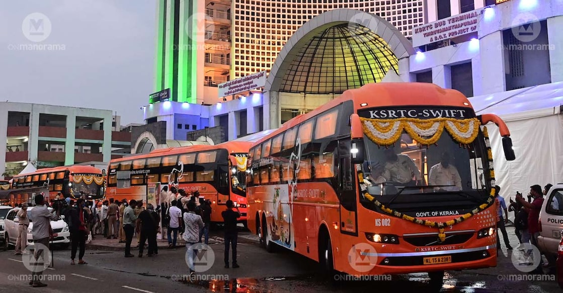 The new KSRTC SWIFT bus launched exclusively for long distance trips. Photo: Rinkuraj Mattancheril