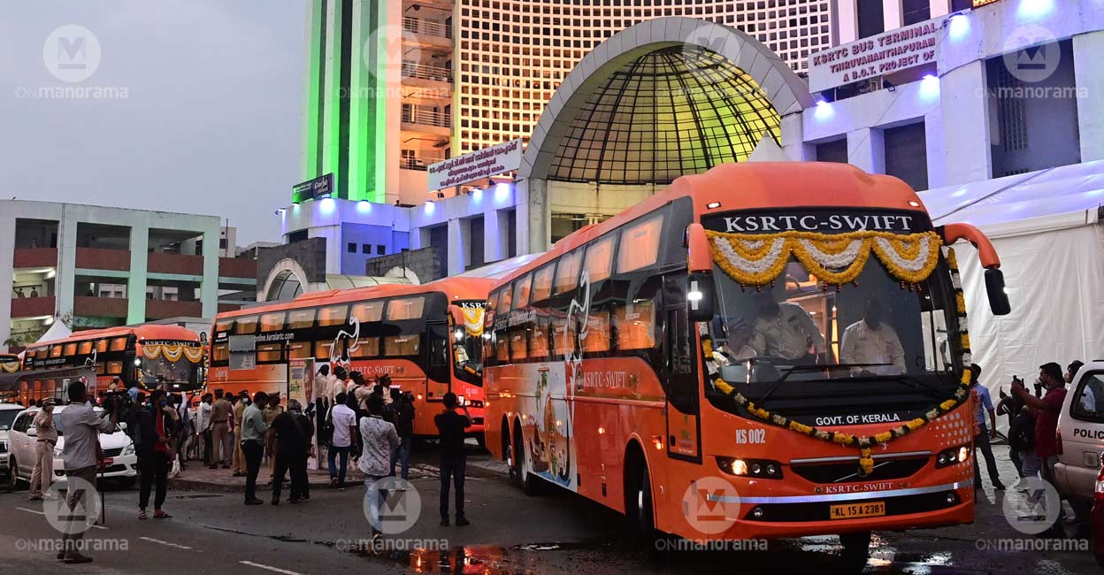 The new KSRTC SWIFT bus launched exclusively for long distance trips. Photo: Rinkuraj Mattancheril