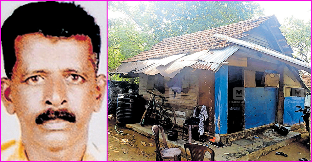 1. Shanmughan 2. His one-room house.
