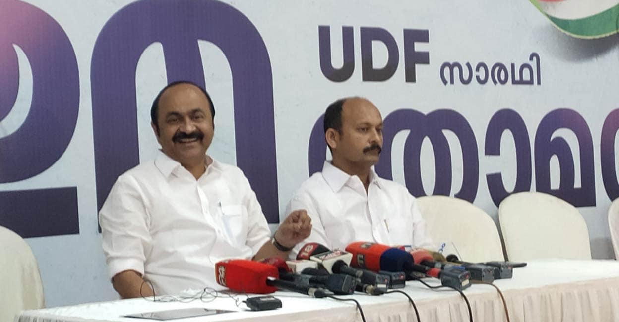 vd-satheesan-1248 V D Satheesan addressing the media during a campaigning event for UDF candidate Uma Thomas, who is contesting the Thrikkakara bypoll, on Sunday. PHOTO: Ragesh