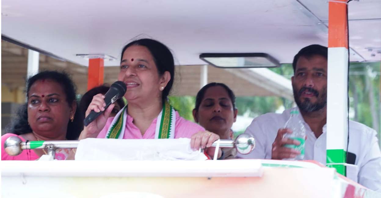 Uma Thomas Uma Thomas addresses voters during a roadshow.