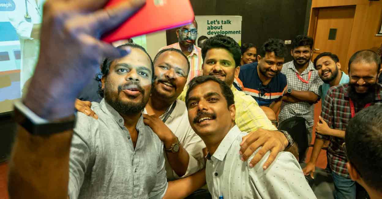 Dr Jo Joseph Dr Jo Joseph enjoys a selfie with supporters. Photo: Special arrangement