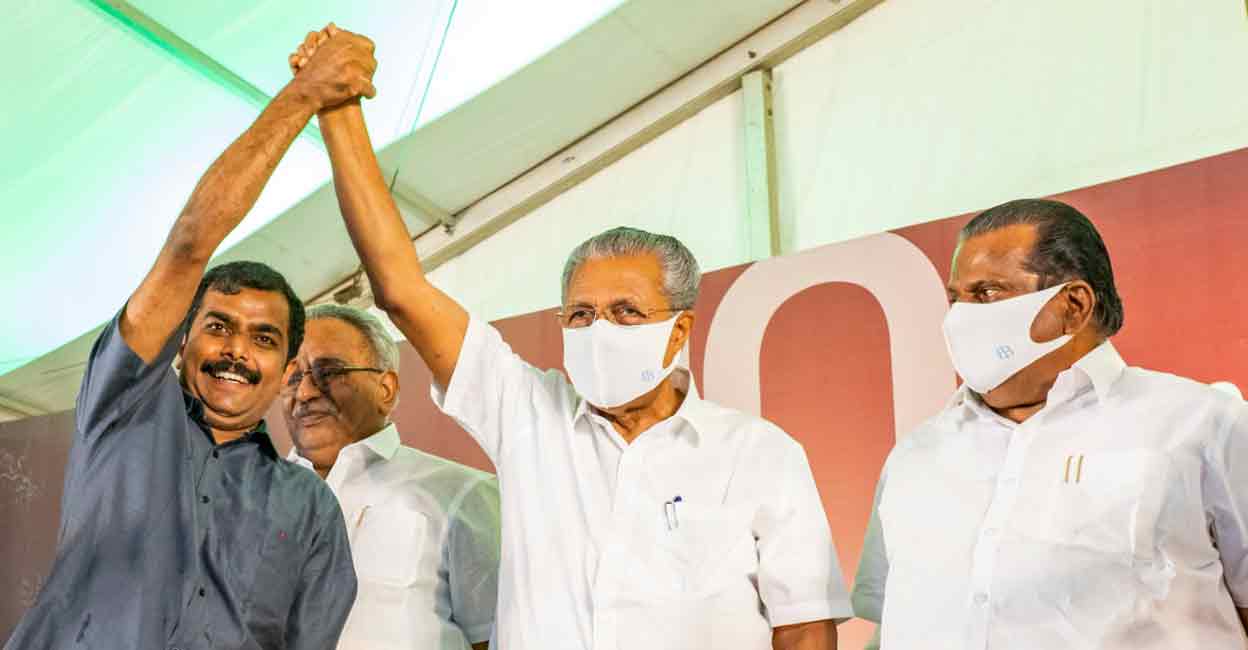 Dr Jo Joseph Chief Minister Pinarayi Vijayan campaigned for Dr Jo Joseph. Photo: Special arrangement